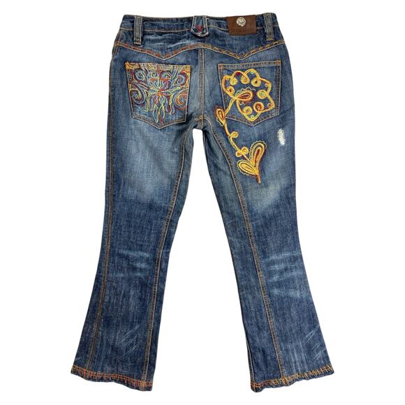 Antik Denim Women’s Embroidered Bootcut Jeans | Y2K Boho Festival Retro - Picture 2 of 7